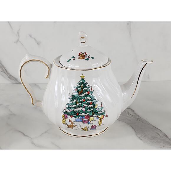 Salem China Christmas Eve Teapot w/ Lid Coffee Mug Teacup 10oz Year 50s x3 Vtg - Picture 6 of 16